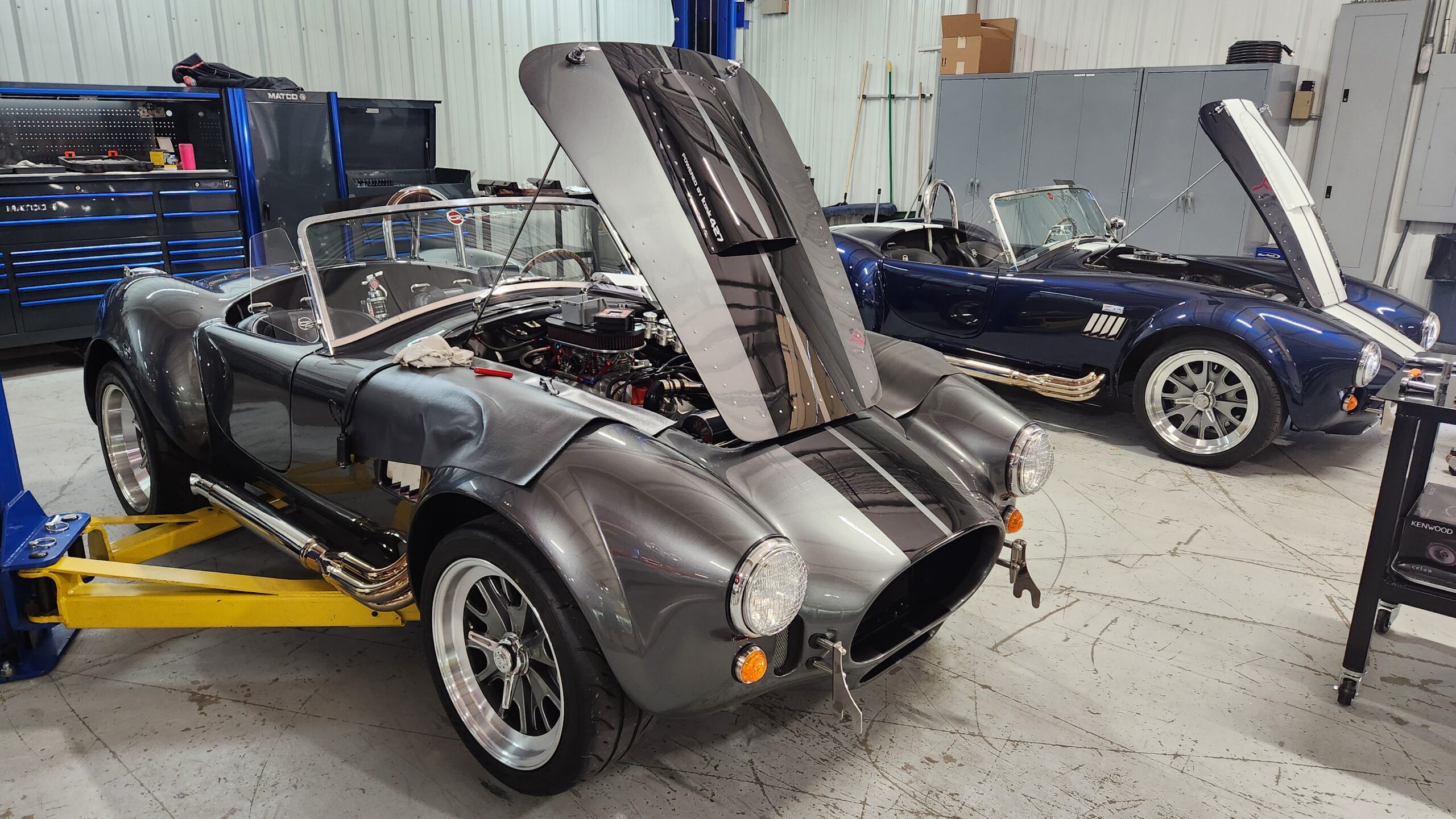 Classic convertible at Auto Performance shop