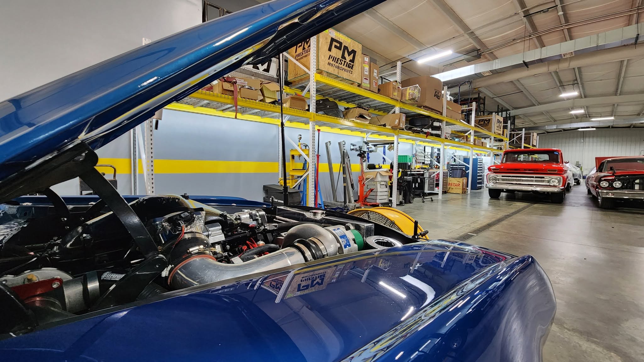 Blue custom car builder